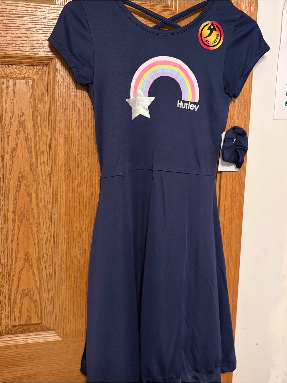 Hurley Navy Dress with Rainbow and Silver Star